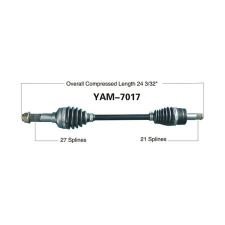 Wide Open OE Replacement CV Axle for YAM FRONT L YXR45F/YXR66F RHINO YAM-7017